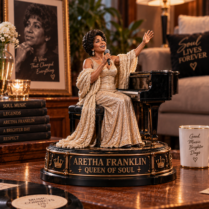 Aretha Franklin Queen of Soul – Collectible Acrylic Plaque Table Decor