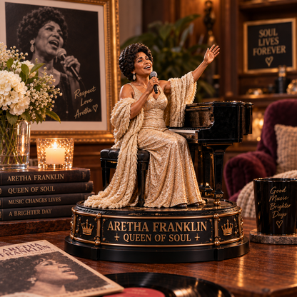 Aretha Franklin Queen of Soul – Collectible Acrylic Plaque Table Decor