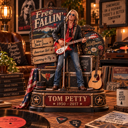 Tom Petty Free Fallin’ – Collectible Acrylic Plaque Table Decor