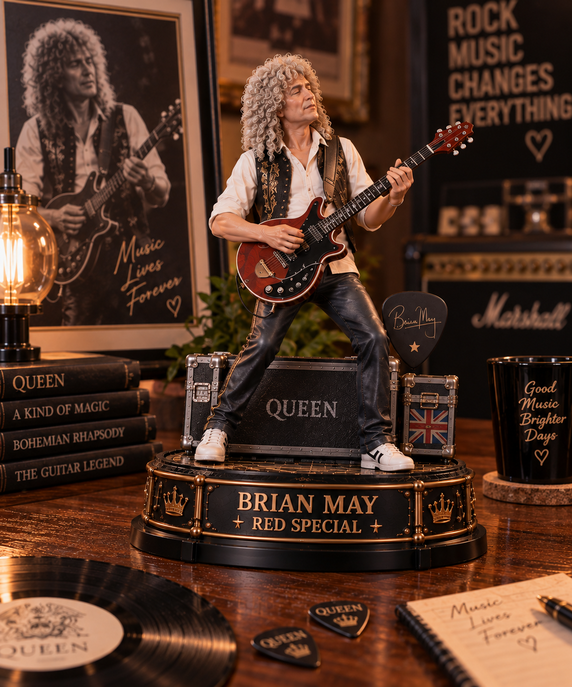 Brian May Red Special – Collectible Acrylic Plaque Table Decor