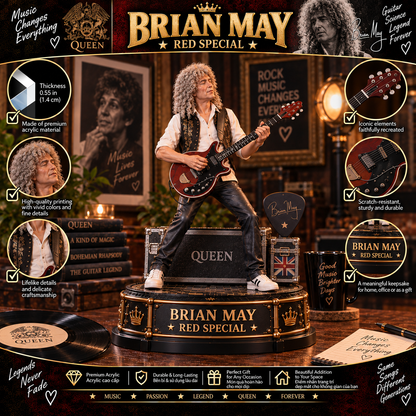 Brian May Red Special – Collectible Acrylic Plaque Table Decor