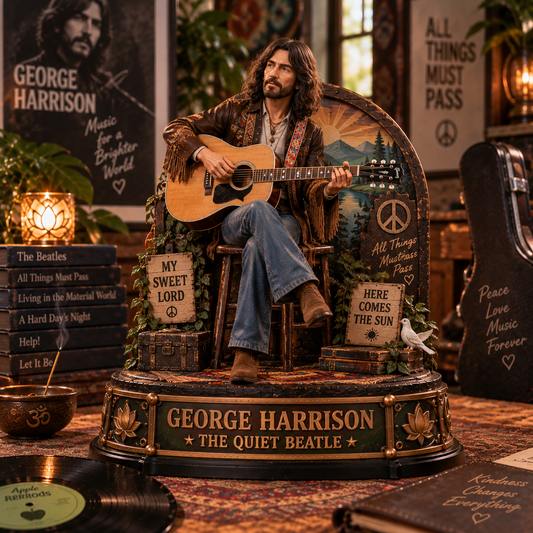 George Harrison The Quiet Beatle – Collectible Acrylic Plaque Table Decor