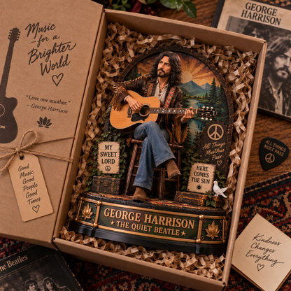 George Harrison The Quiet Beatle – Collectible Acrylic Plaque Table Decor
