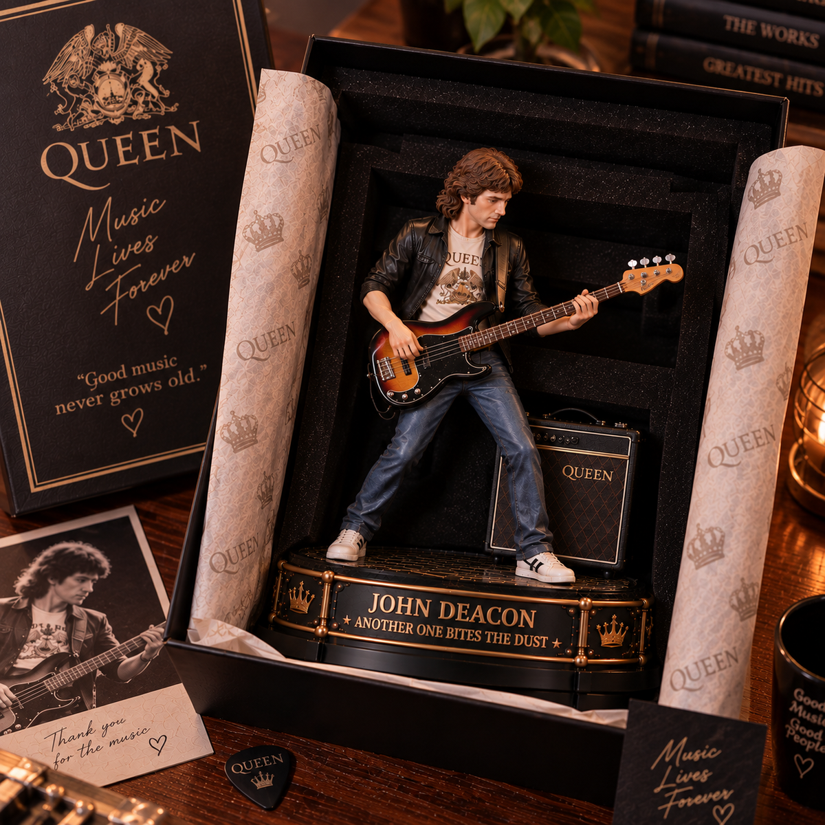 John Deacon Another One Bites the Dust – Collectible Acrylic Plaque Table Decor