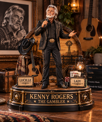 Kenny Rogers The Gambler – Collectible Acrylic Plaque Table Decor