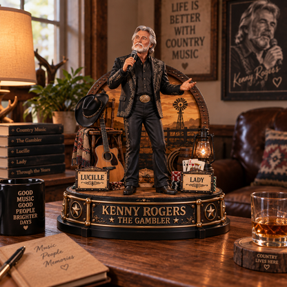 Kenny Rogers The Gambler – Collectible Acrylic Plaque Table Decor