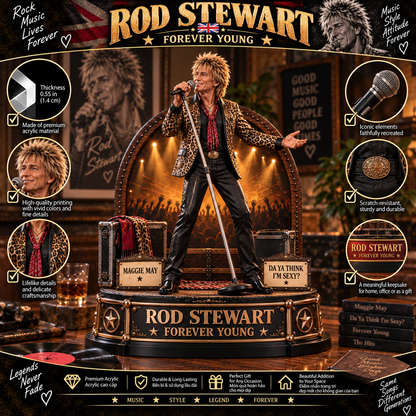 Rod Stewart Forever Young – Collectible Acrylic Plaque Table Decor