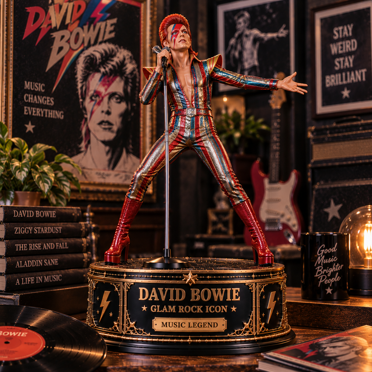 David Bowie Glam Rock Icon – Collectible Acrylic Plaque
