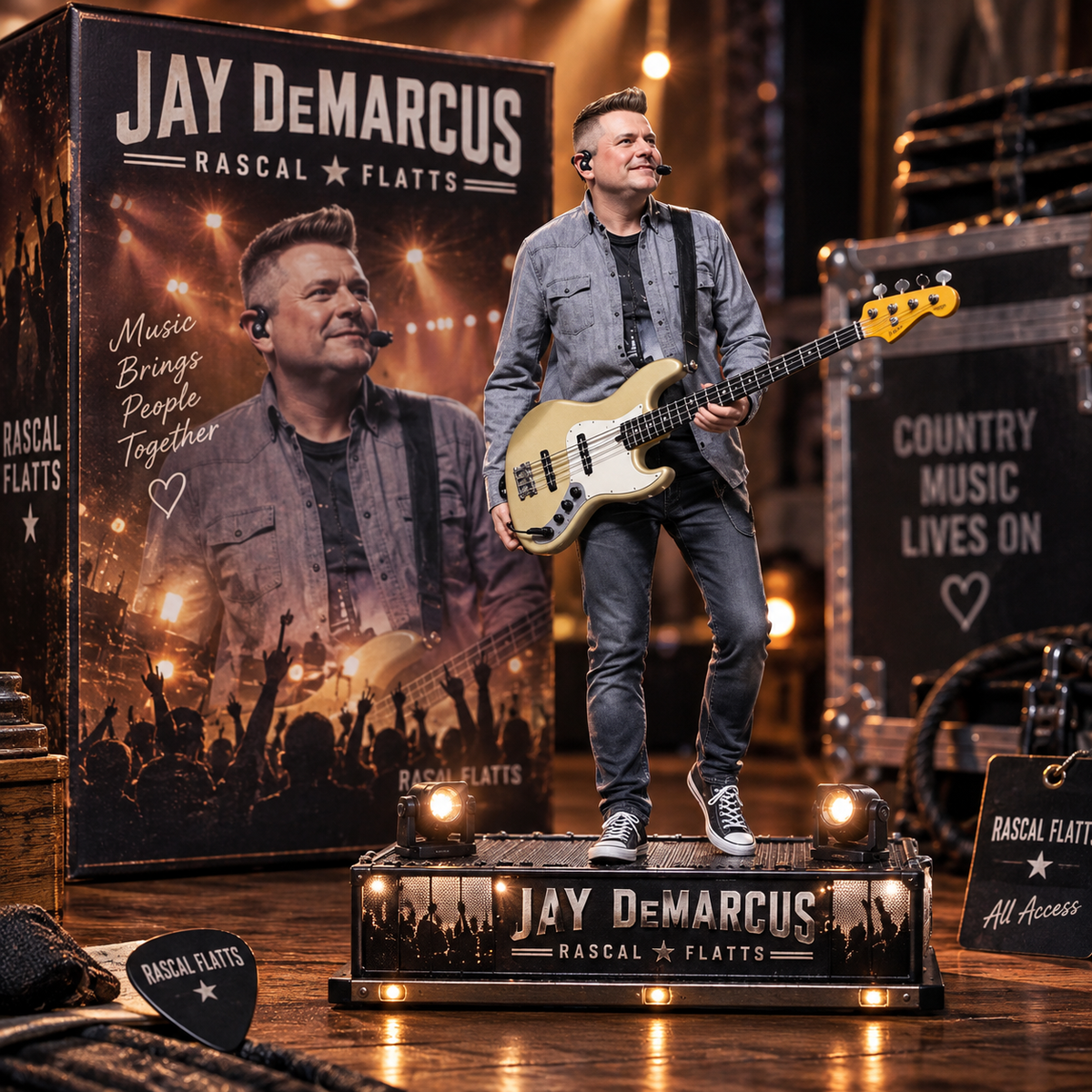 Jay DeMarcus – Rascal Flatts Country Music Inspired Acrylic Plaque
