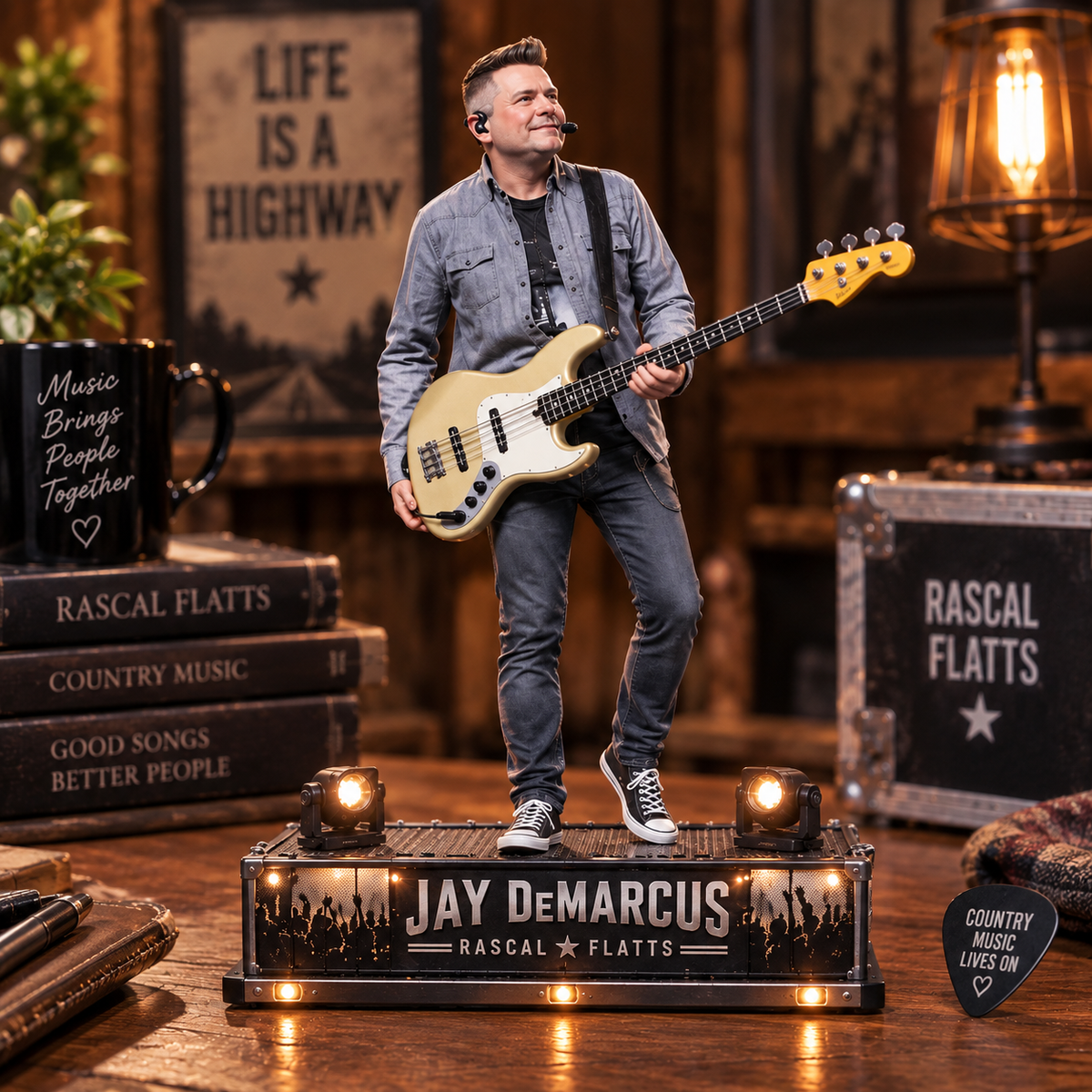 Jay DeMarcus – Rascal Flatts Country Music Inspired Acrylic Plaque