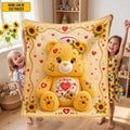 Personalized Cute Nurse Bear Blanket