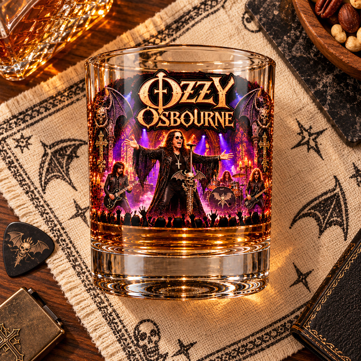 Ozzy Osbourne – Prince of Darkness Inspired Whiskey Glass