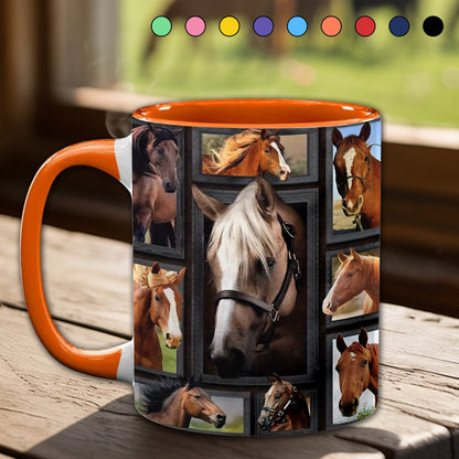 Loves Horses - Horse Accent Mug