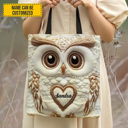 Beautiful Owl - Personalized Owl Tote Bag
