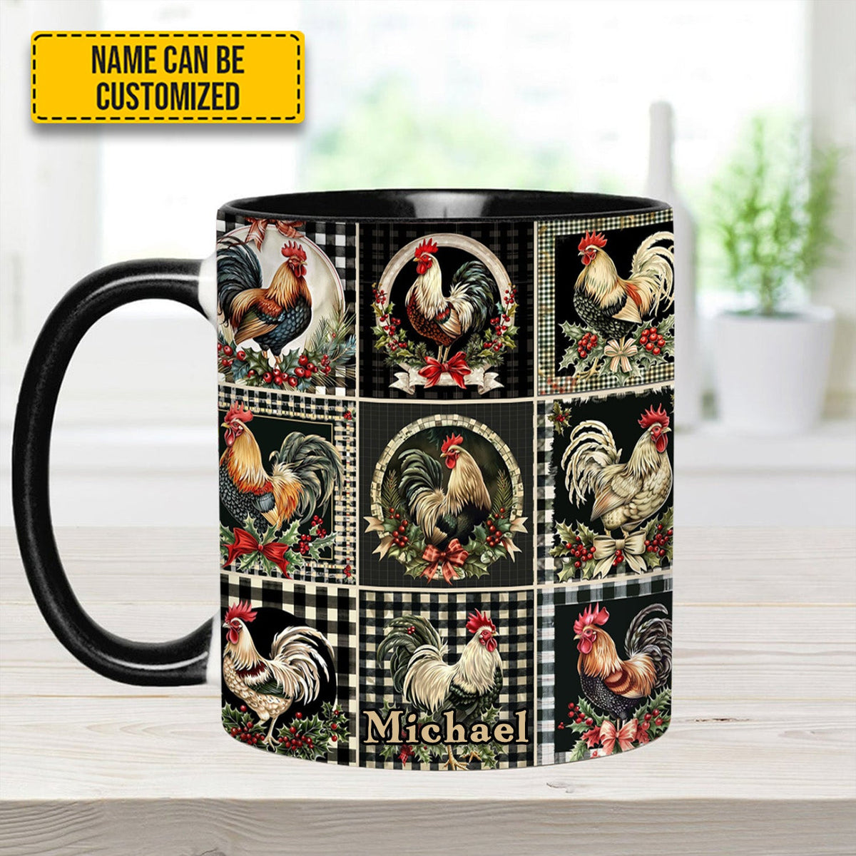 Chicken Collection Accent Mug - Personalized Chicken Accent Mug