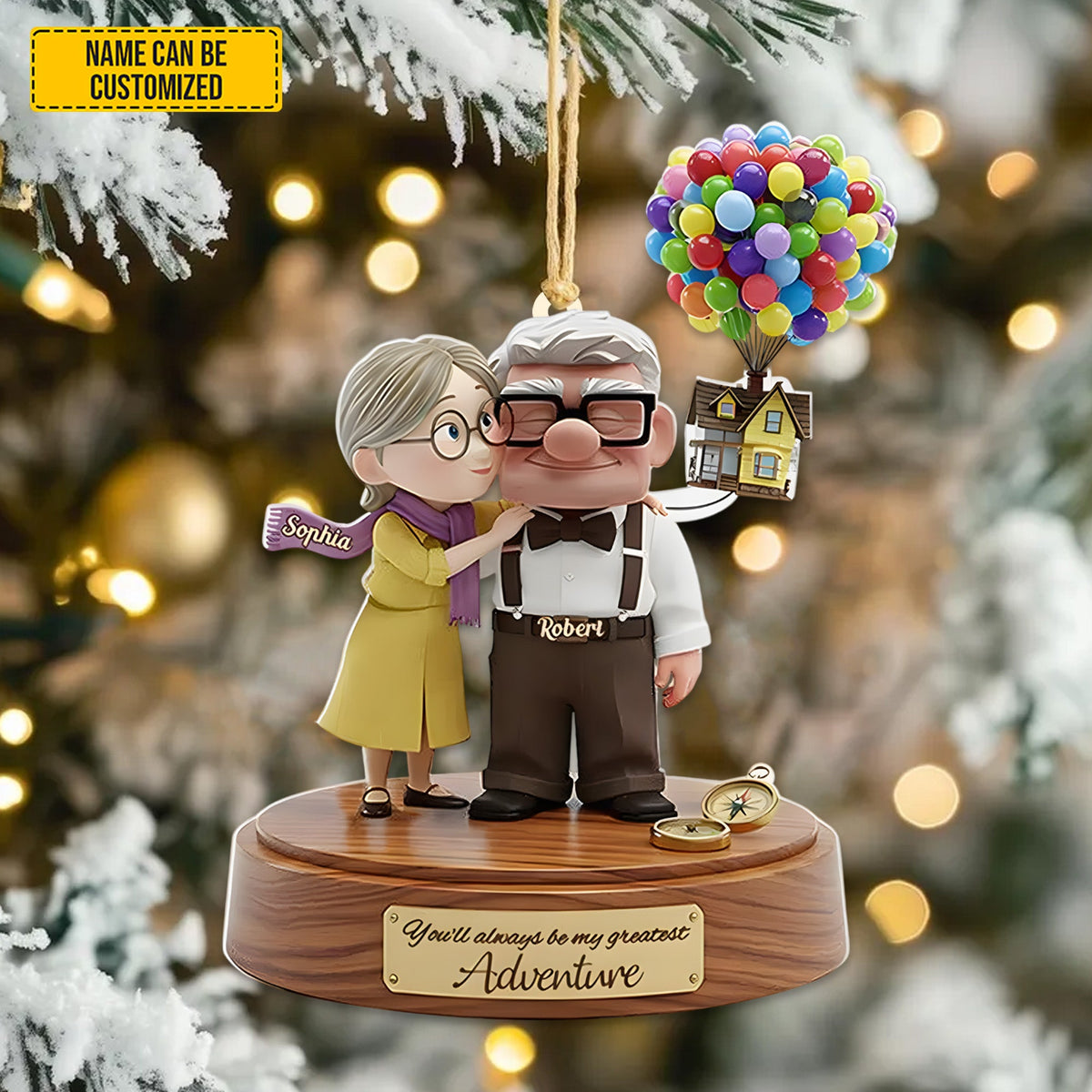 You'll Always Be My Greatest Adventure - Personalized Couple Ornament
