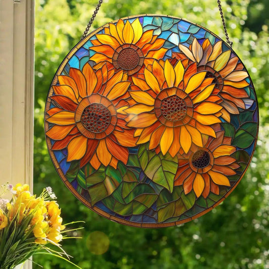 Sunflowers Window Hanging Acrylic