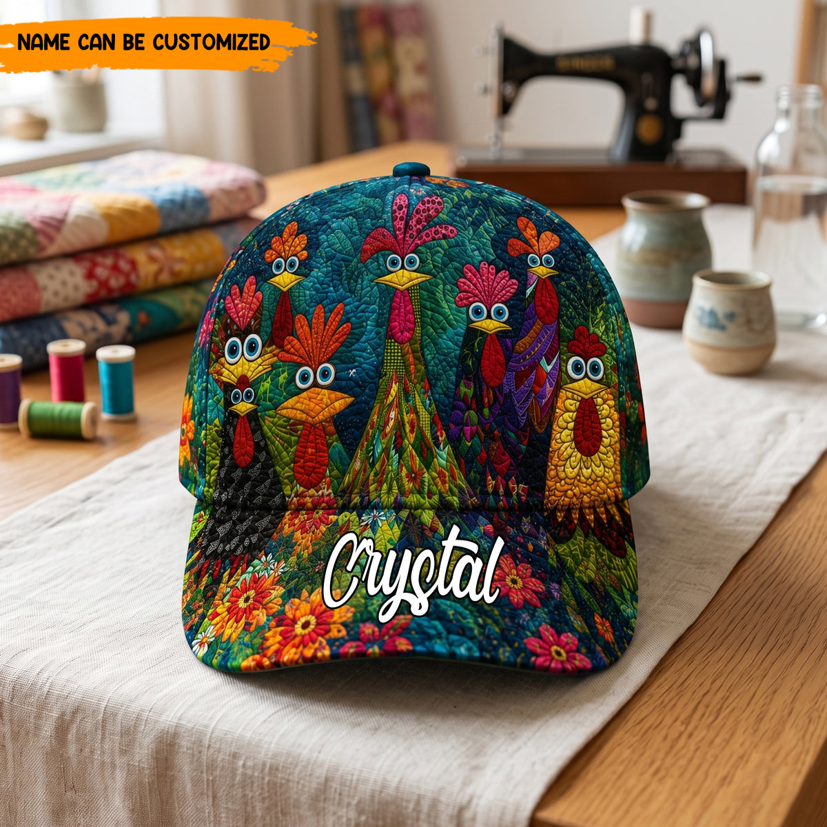 Personalized Funny Chicken Classic Cap