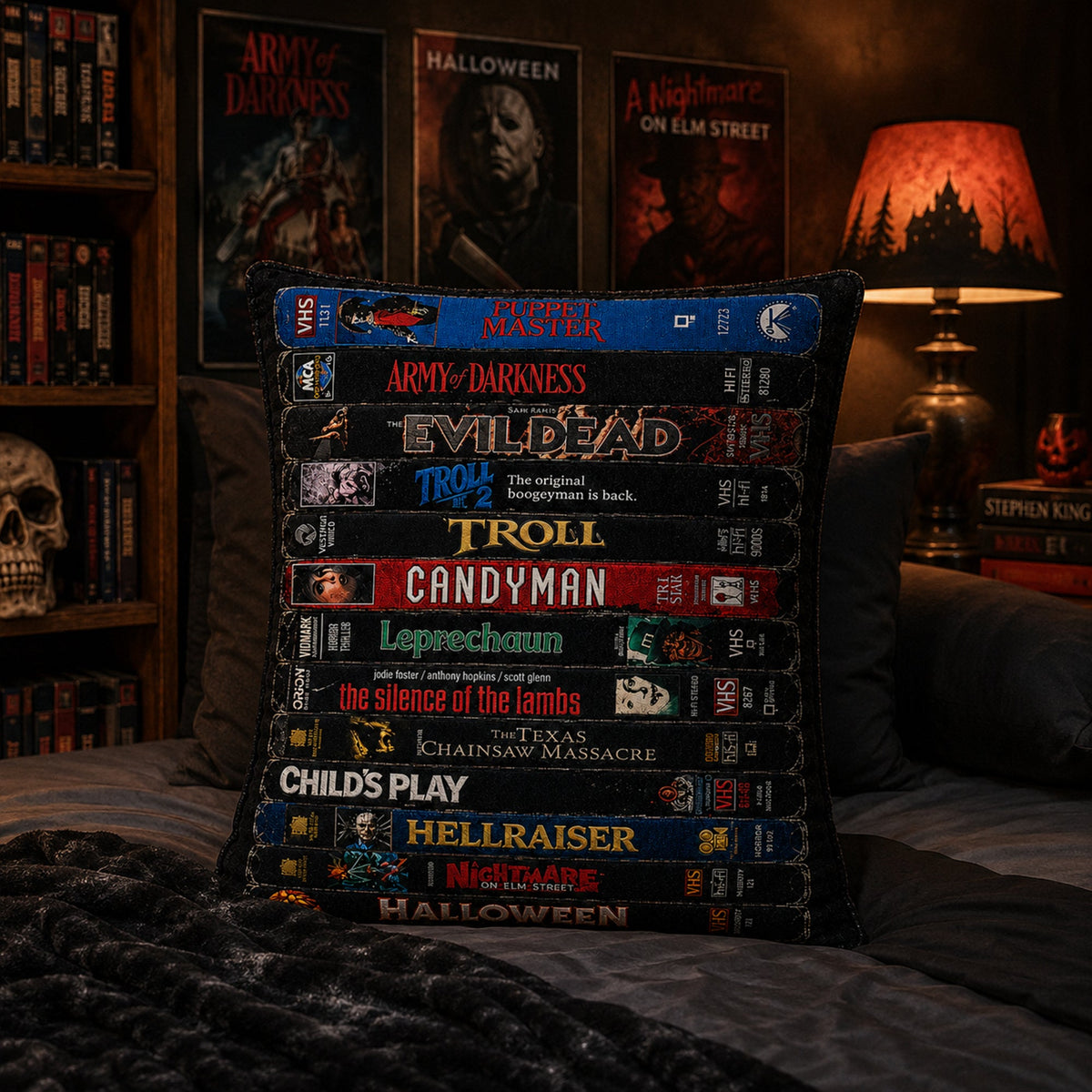 Retro Horror VHS Pillow Version 2
