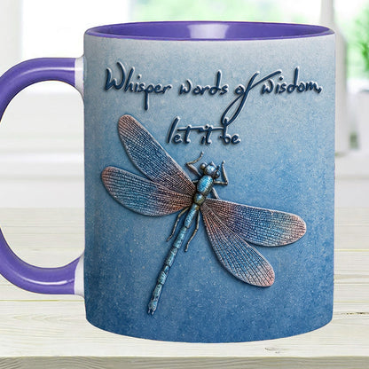 Whisper Words Of Wisdom - Dragonfly Accent Mug