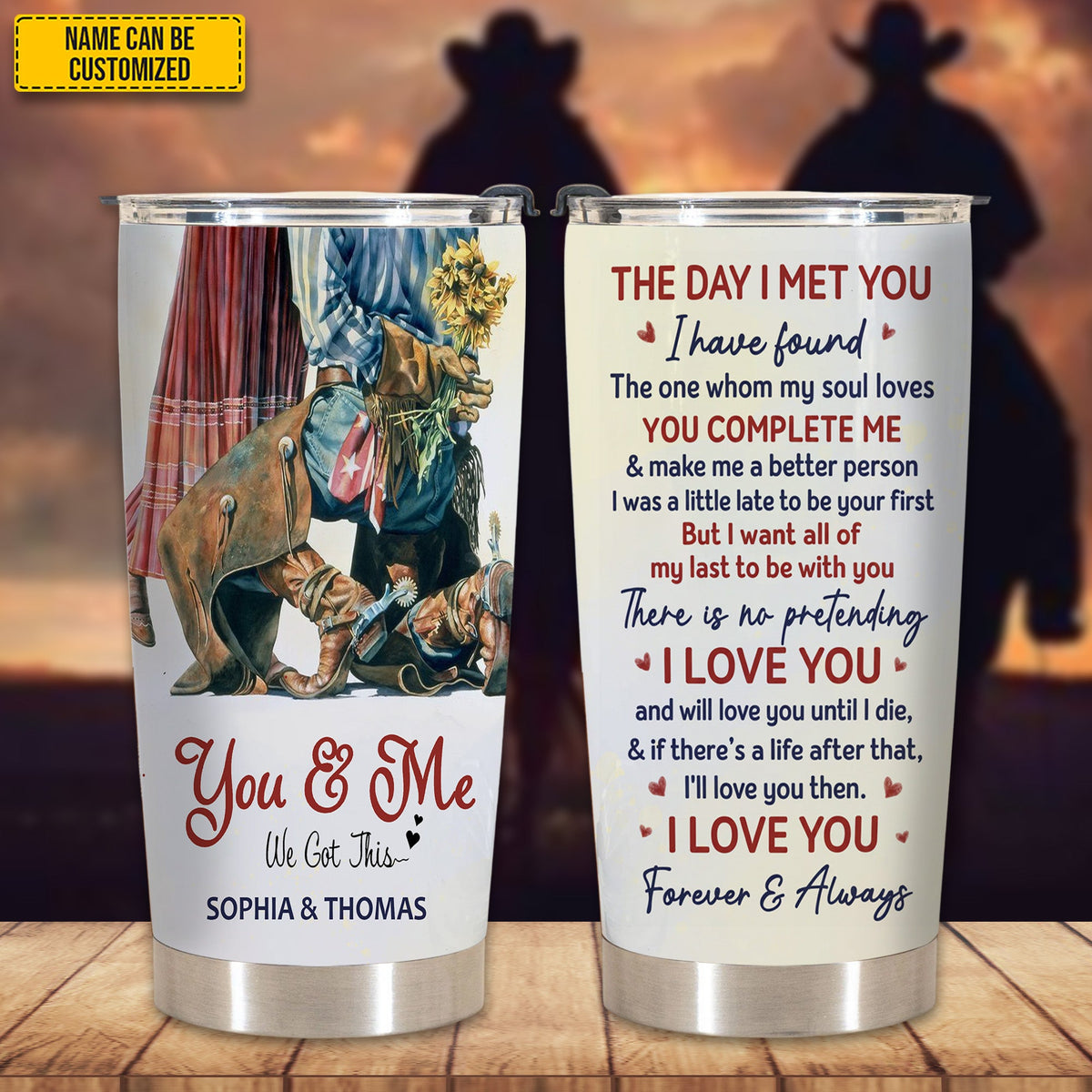 You & Me – We Got This - Personalized Couple Tumbler