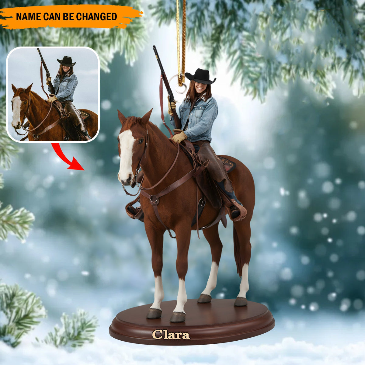 Rider Legend – Personalized Western Ornament