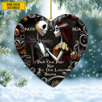 From Our First Kiss Till Our Last Breath - Personalized Couple Acrylic Ornament