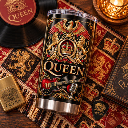 Queen Rock Band Stainless Steel Tumbler, Classic Rock Music Travel Mug