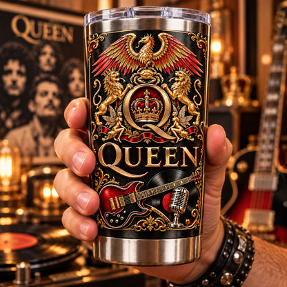 Queen Rock Band Stainless Steel Tumbler, Classic Rock Music Travel Mug
