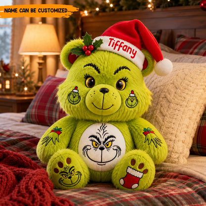 Personalized Christmas Green Shaped Pillow