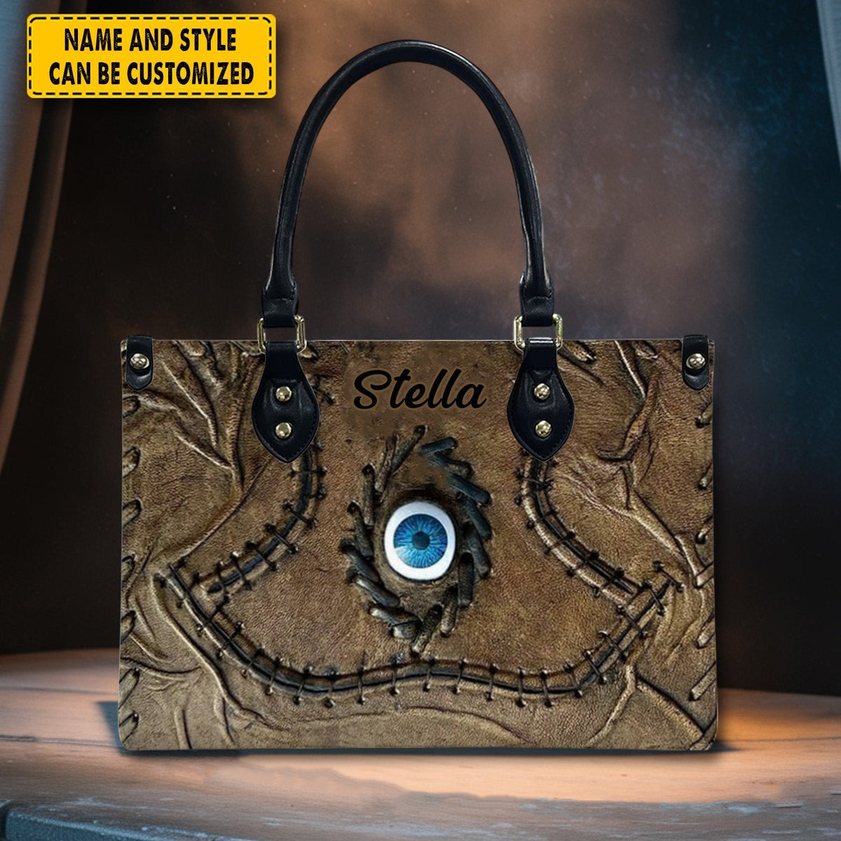 Halloween Book Of Spells Leather Handbag
