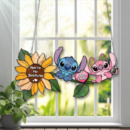 You Are My Sunshine, Cute Couple Acrylic Window, Couple Window Hanging