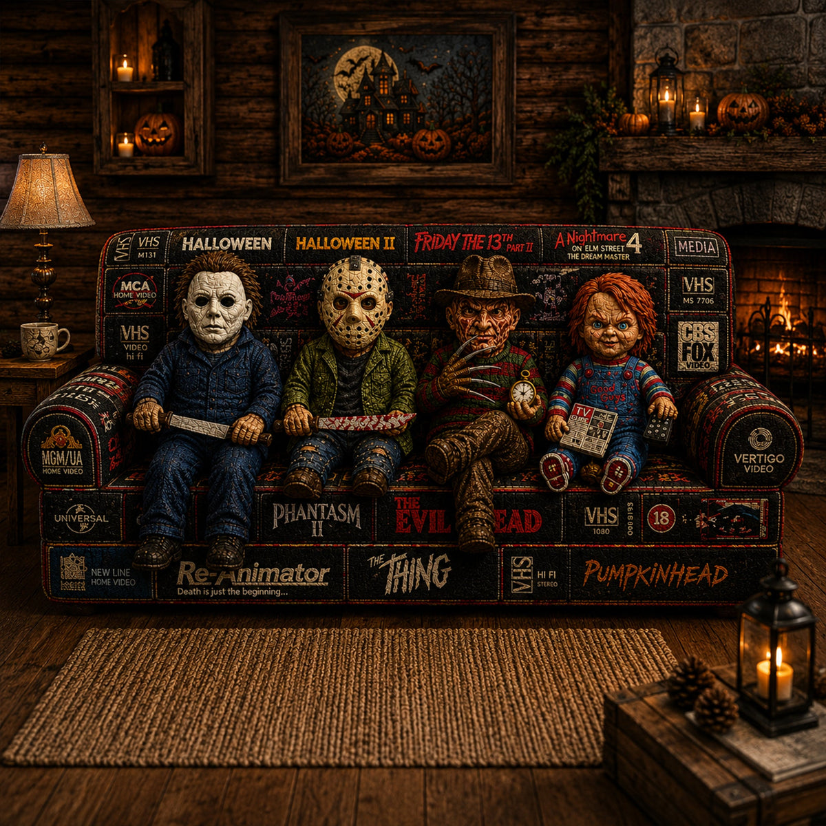Halloween Horror Quilted Sofa Cover