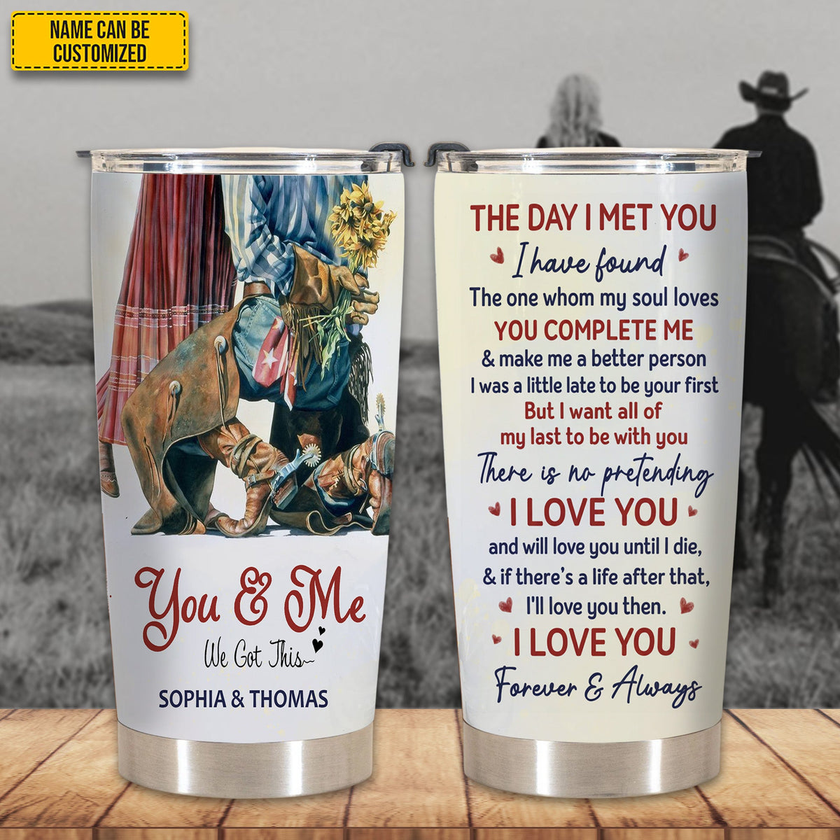 You & Me – We Got This - Personalized Couple Tumbler