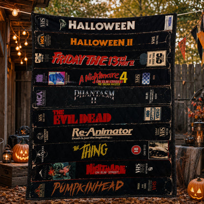 Retro Horror VHS Blanket Version 4