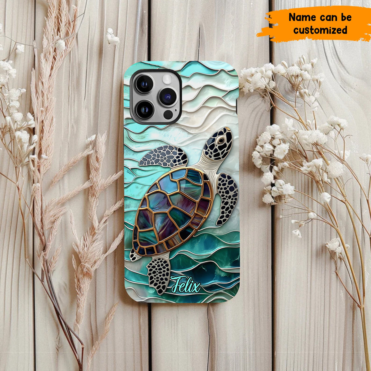 Personalized Sea Turtle Ocean Phone Case