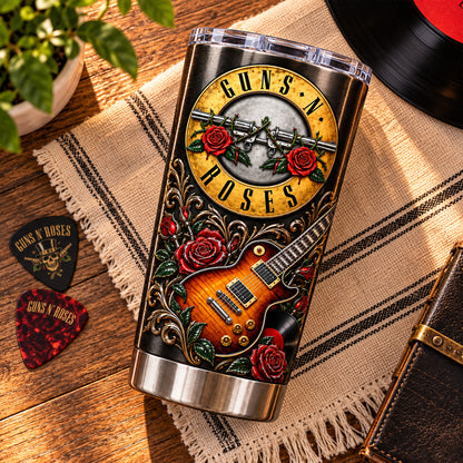 Guns N' Roses Rock Band Stainless Steel Tumbler, Classic Rock Music Travel Mug