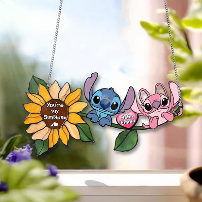 You Are My Sunshine, Cute Couple Acrylic Window, Couple Window Hanging