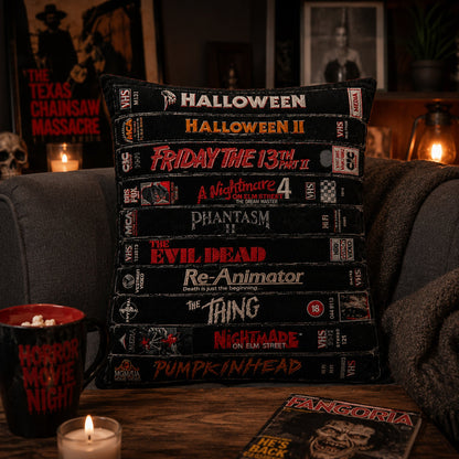 Retro Horror VHS Pillow