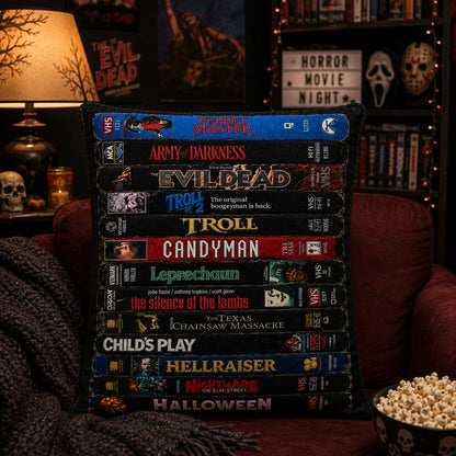 Retro Horror VHS Pillow Version 2