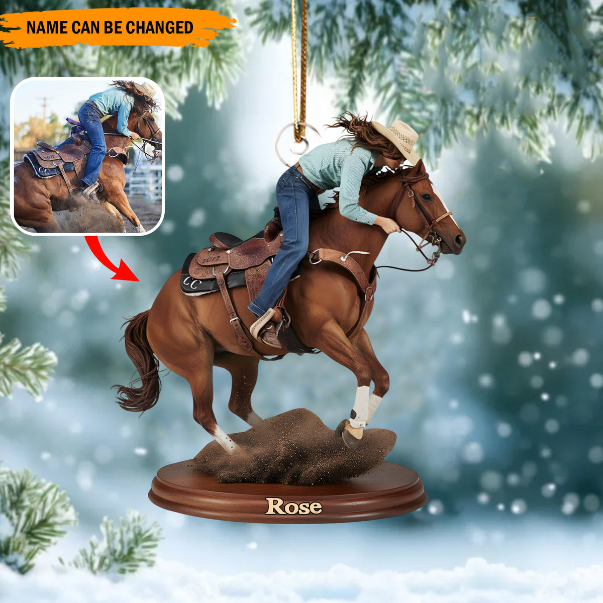 Rider Legend – Personalized Western Ornament