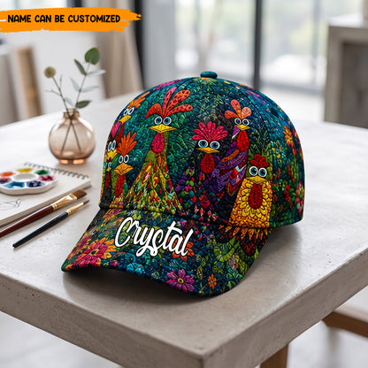Personalized Funny Chicken Classic Cap