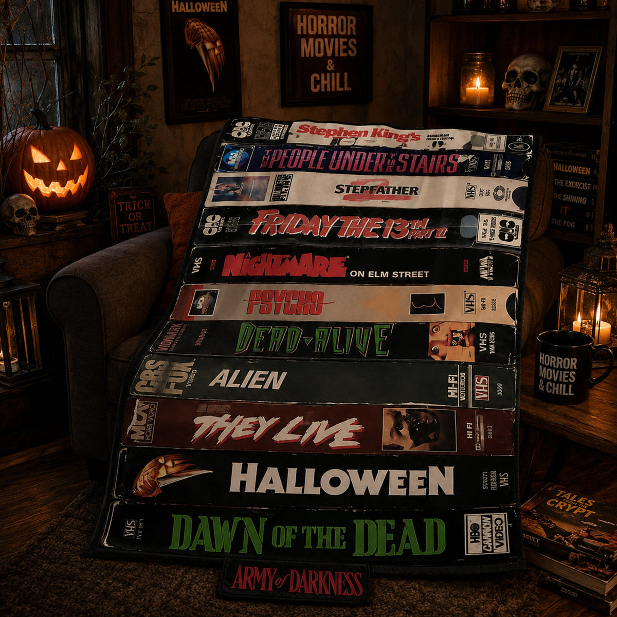 Retro Horror VHS Blanket Version 5