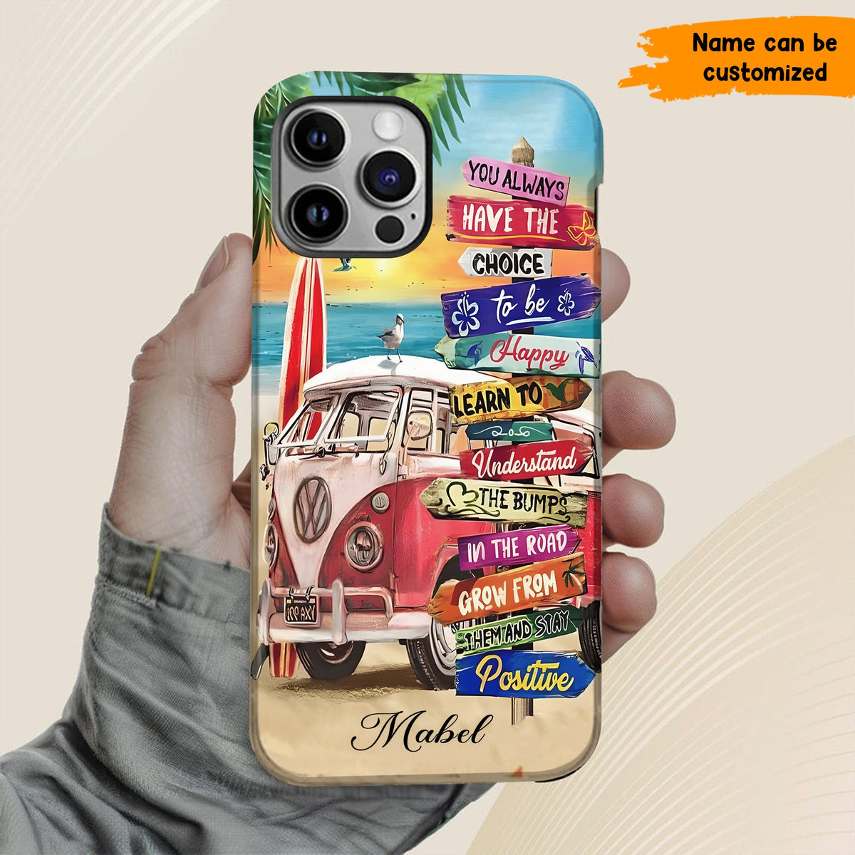 Personalized Hippie Van Inspirational Phone Case