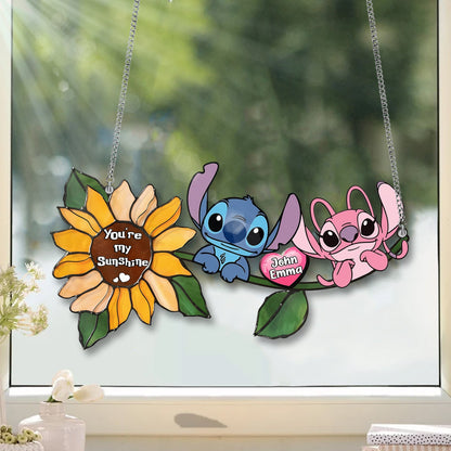 You Are My Sunshine, Cute Couple Acrylic Window, Couple Window Hanging