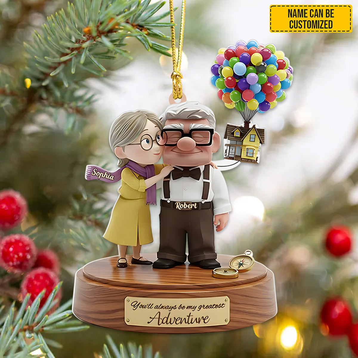 You'll Always Be My Greatest Adventure - Personalized Couple Ornament