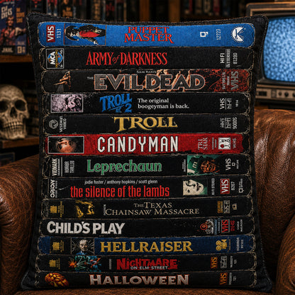 Retro Horror VHS Pillow Version 2