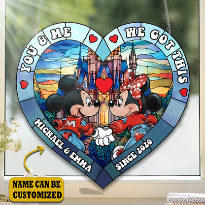 Cute Mouse Couple Acrylic Window, Couple Acrylic Window Hanging