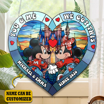 Cute Mouse Couple Acrylic Window, Couple Acrylic Window Hanging