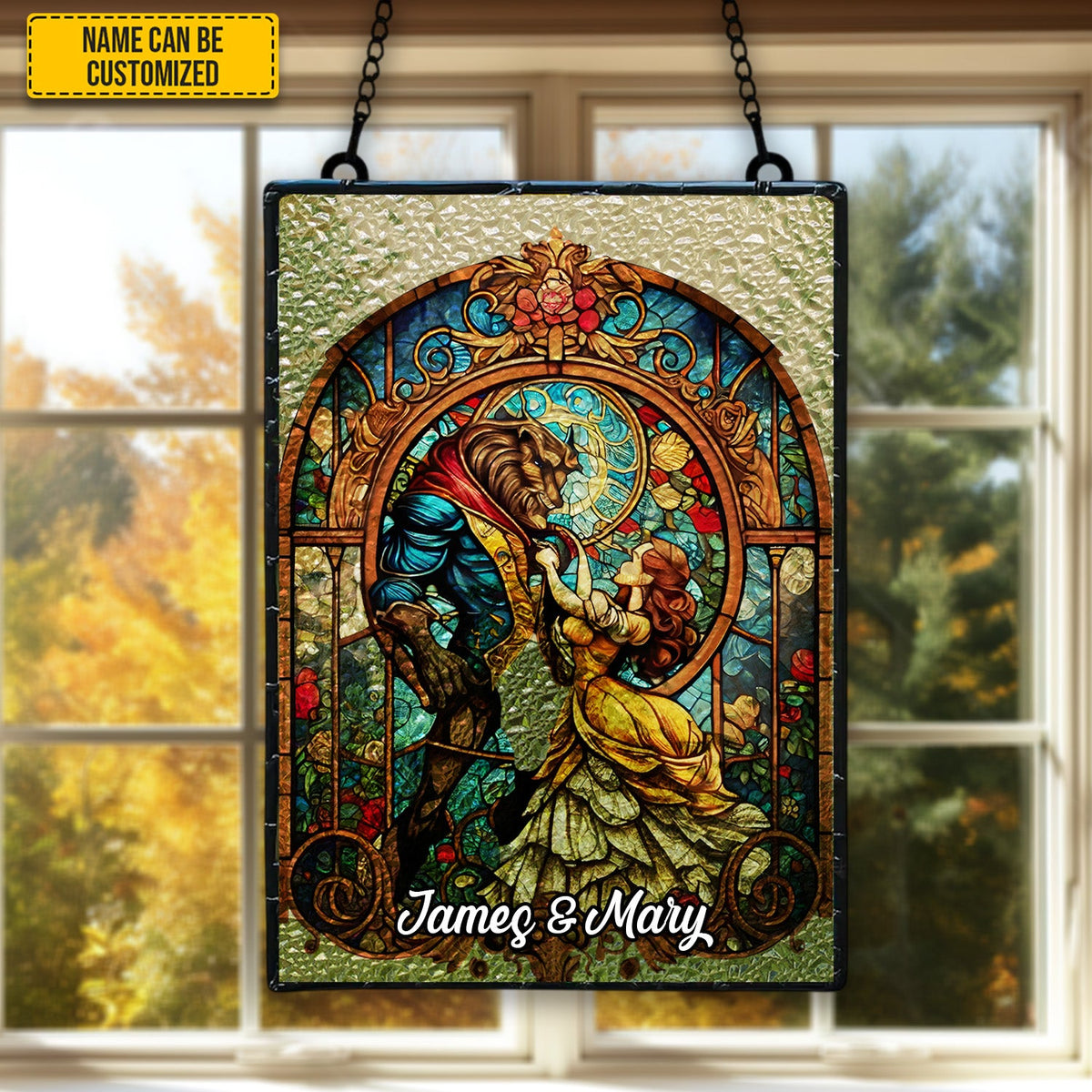 Personalized Couple Water Ripple Acrylic Suncatcher